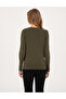 Khaki Slim Fit V-Neck Basic Sweater 50310915-Vr027 - 5