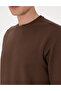 Brown 2 Thread Regular Fit Crew Neck Basic Sweatshirt 50314054-Vr029 - 7