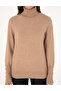 Beige Slim Fit Turtleneck Basic Sweater 50310886-Vr011 - 6
