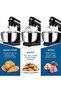 Kitchen Stand Mixer, Stainless Steel Mixing Bowl, 3 Attachments Whisk, Dough Hook, Beater, 8 Speed. - 5