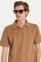 Men's Standard Fit Regular Fit Cotton Polo Collar Waist Lace-Up Brown Shorts Suit - 2