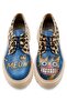 Women's Vegan Leather Blue Casual Shoes - Meow Attack Design - 2