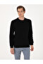 Black 2 Thread Regular Fit Crew Neck Basic Sweatshirt 50314054-Vr046 - 3