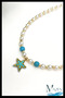 Star Figured Pearl Necklace |   Turquoise Stone |   Women's Jewelry Accessory |   Elegant and Minimal Design