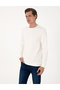 Ecru 3 Thread Regular Fit Crew Neck Basic Sweatshirt 50314978-Vr019 - 3