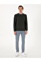 Dark Green 3 Thread Regular Fit Crew Neck Basic Sweatshirt 50314978-Vr079 - 4