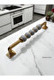Maya Beaded 192 mm Gold Special Heavy Metal 1St Classroom Furniture Drawer Kitchen Cabinet Handle Premium Handle - 2