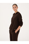 Brown Oversize Modal Blend Hooded Sweatshirt 50314972-Vr029 - 3
