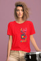 Stil-X "I Love You" Printed Crew Neck 100% Cotton Women's Tshirt, White, Black, Red