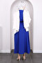Cobalt Blue Shirt Vest Skirt 3-Piece Combination Suit - 4