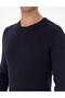 Navy Blue Slim Fit Crew Neck Sweater Sweater 50315717-Vr033 - 7