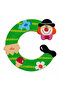 Clown Wooden Letter C