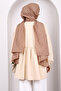 Beige Sleeve Elastic Front Buttoned Tunic - 4