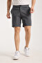 Men's Elastic Waist Buttoned Gabardine Pocket Shorts - 3