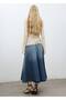 Midi Denim Skirt - 4