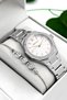 Steel Cord Steel Case Women Wrist Watch, 3 Atm Waterproof Silver Zmfer193 - 3