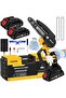 Sexrxwe Cordless Mini Chainsaw 6-Inch, Portable Handheld Electric Chainsaw, Battery Powered 2Pcs 20V