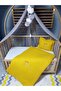 Embroidered Muslin Sleeping Set - 80X120 cm Duvet Cover, Pompom Mosquito Net, Tulle and Apparatus - 4