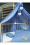 Embroidered Muslin Sleeping Set - 80X120 cm Duvet Cover, Pompom Mosquito Net, Tulle and Apparatus - 3