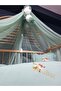 Embroidered Muslin Sleeping Set - 80X120 cm Duvet Cover, Pompom Mosquito Net, Tulle and Apparatus - 5