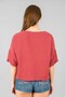 V-neck short sleeve blouse - 5