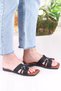 014-23 Fls Buckle Detailed Holiday Slippers Daily Slippers Women's Slippers - 3