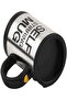 Self Stirring Mug Stainless Steel Automatic Mixing Coffee Cup with Lid, Black Handle - 4
