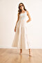 Women's White Top Gipeli Piece Maxi Muslin Dress Elb-19002499 - 4