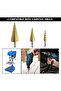 4-32mm HSS Step Drill Bit Straight Groove Step Drill Bit Titanium Coated Wood Metal Hole Cutter Core - 5