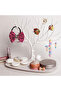 White Jewelry Stand with Deer Design Ring Earring Necklace Hanger Jewelry Organizer Hanger - 2