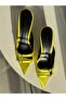 Pointed Toe Satin Fabric Evening Dress Slippers Heels 6 cm