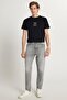 Men's Relaxed Fit Wide Leg Washed Stonewashed Boyfriend Stretch Grey Jean Denim Pants - 4