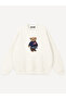 Unisex Teddy Girl Printed Crew Neck Oversize Sweatshirt