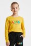 Round Neck Love Printed Girl's Bottom-Up Set - 2