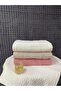 Grid 3-Piece Hand and Face Towel Set – 50X90 cm 100% Cotton, Soft Textured, Knitted Pattern. - 5
