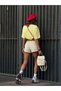 Women's Yellow Unique Culture Printed T-Shirt Summer Street Fashion Sports Oversize Casual Model - 2