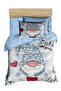 Newborn Baby Bedding Set Cute Gnome Blue - 3