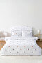 Butterfly Double Embroidered 100% Cotton Duvet Cover Set & Dowry Set - 3