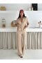 Beige Seersucker Fabric Summer Double Suit - 4