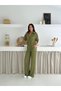 Green Seersucker Fabric Summer Double Suit - 6