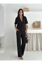 Black Seersucker Fabric Summer Double Suit - 4