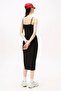 TJW STRAPPY BADGE RIB MIDI DRESS - 3