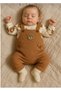 Bear Embroidered Baby Boy Salopet Set of 3 – Bodysuit, Salopet and Socks - 6