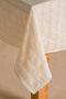 Grain 100% Cotton Tablecloth Cream-Yellow Border Detailed 140X200 cm 2596 - 2