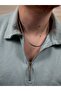 Men's Silver Stainless Steel Oval Necklace Does Not Lose Color Does Not Fade Unisex Does Not Fade Can Be Combined - 4