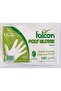 Falcon Bio-Degradable PE Plastic (Polythene) Gloves - Clear (1 Pack X 100 Pieces) - 8