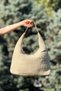 Beige Knitted Fabric Hobo Bag – Large Volume Summer Model - 4
