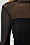 Shirring Detailed Transparent Chiffon Blouse Lub0147 Black - 6