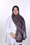Burgundy Ethnic Pattern Summer Scarf – Border Detail