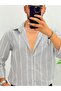 Men's New Season Striped Cotton Linen Shirt - 3